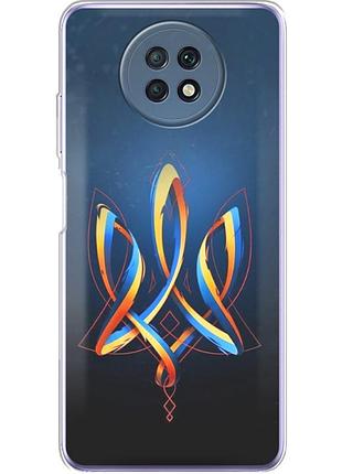Чохол силіконовий з картинкою на xiaomi redmi note 9t (патріотичний, герб україни)