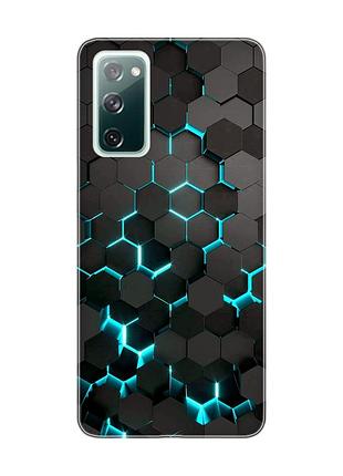 Чехол на samsung galaxy s20 fe :: соты 3d (принт 357)