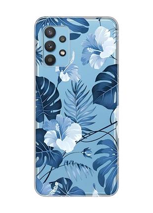Прозрачный чехол на samsung galaxy a32 :: тропики (принт 373)
