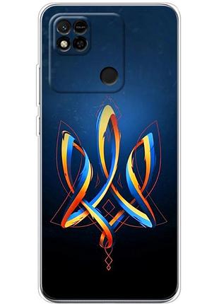 Чохол силіконовий з картинкою на xiaomi redmi 10a (патріотичний, герб україни)
