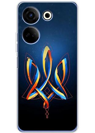 Чехол силиконовый с картинкой на tecno camon 20 pro 4g (патриотический, герб украины)