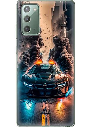 Чехол силиконовый с картинкой на samsung galaxy note 20 (n980) (машина bmw i8)