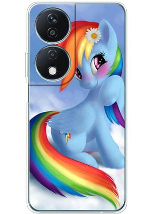 Чехол силиконовый с картинкой на huawei honor x7b (литл пони, my little pony)