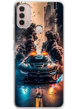 Чохол силіконовий з картинкою на motorola e40 (машина bmw i8)