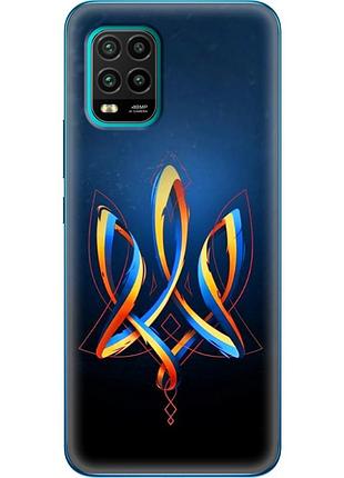 Чехол силиконовый с картинкой на xiaomi mi 10 lite (патриотический, герб украины)