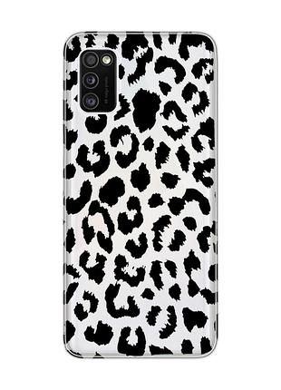 Прозорий чохол на samsung galaxy a41 :: леопардовий принт (принт 374)