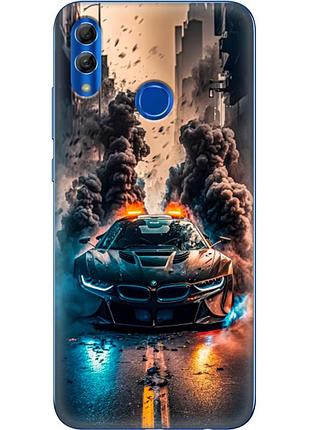Чохол силіконовий з картинкою на huawei honor 10 lite (машина bmw i8)