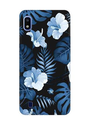 Матовый черный чехол на samsung galaxy a10 (2019) a105 :: тропики (принт 373)