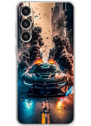 Чохол силіконовий з картинкою на samsung galaxy s24 plus (машина bmw i8)