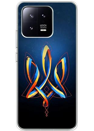Чохол силіконовий з картинкою на xiaomi 13 (патріотичний, герб україни)