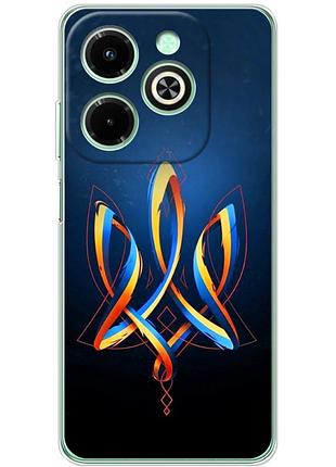Чехол силиконовый с картинкой на infinix hot 40i (патриотический, герб украины)