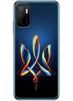 Чехол силиконовый с картинкой на xiaomi poco m3 pro (патриотический, герб украины)