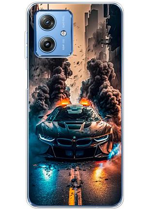Чохол силіконовий з картинкою на motorola g54 5g (машина bmw i8)