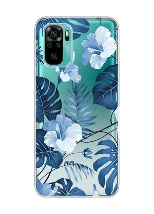 Прозорий чохол на xiaomi redmi note 10 / note 10s :: тропіки (принт 373)