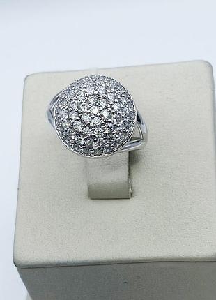 Кольцо серебряное с фианитом "алина" 17,5 3,81 г