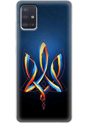 Чехол силиконовый с картинкой на samsung galaxy a51 (a515) (патриотический, герб украины)