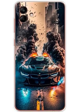 Чехол силиконовый с картинкой на samsung galaxy a04 (a045) (машина bmw i8)