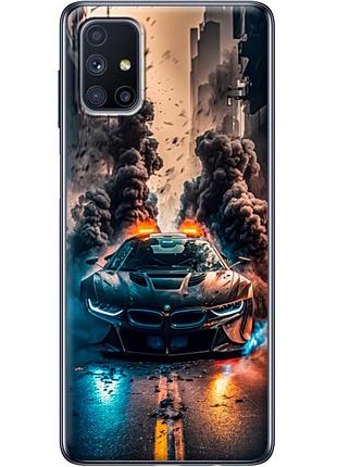 Чехол силиконовый с картинкой на samsung galaxy m51 (m515) (машина bmw i8)