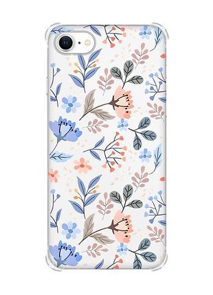 Чехол с утолщёнными углами для iphone 7/ 7s/ 8/ 8s :: цветочный фон (принт 371)
