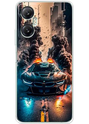 Чохол силіконовий з картинкою на infinix hot 20 5g (машина bmw i8)