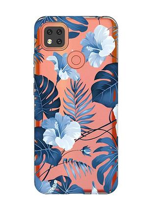 Прозрачный чехол для xiaomi redmi 9c/10a :: тропики (принт 373)