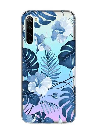 Прозрачный чехол на xiaomi redmi note 8 :: тропики (принт 373)