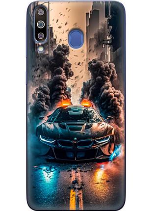 Чохол силіконовий з картинкою на samsung galaxy m30 (m305) (машина bmw i8)