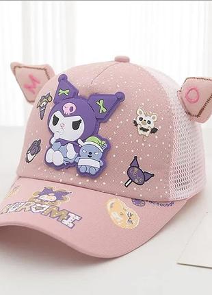 Дитяча кепка бренду sanrio з обʼ ємною 3d аплікацією куромі на 3-7 років