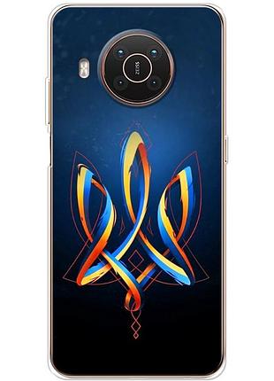Чохол силіконовий з картинкою на nokia x10 (патріотичний, герб україни)