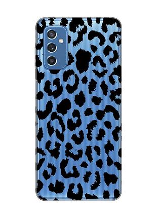 Прозрачный чехол на samsung galaxy m52 :: леопардовый принт (принт 374)