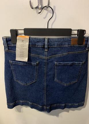 Синяя джинсовая юбка «c&a”, размер l.6 фото