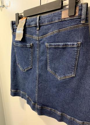 Синяя джинсовая юбка «c&a”, размер l.7 фото
