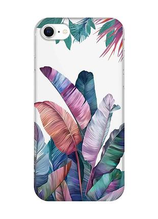 Прозрачный чехол для iphone 7, 8 :: тропики (принт 372)