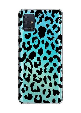 Прозорий чохол на samsung galaxy a51 :: леопардовий принт (принт 374)