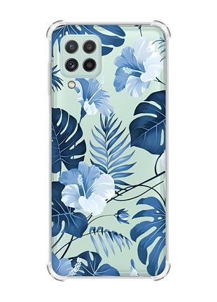 Чехол с утолщёнными углами на samsung galaxy a22 5g / a22s 5g :: тропики (принт 373)