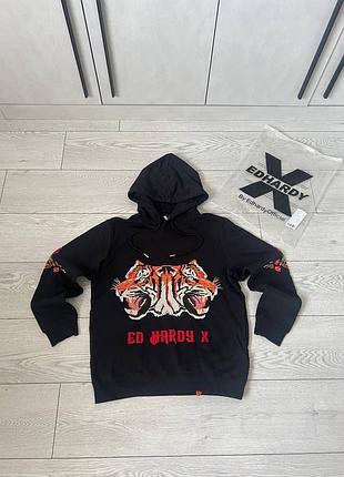 Худи ed hardy черные