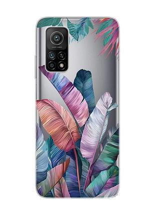 Прозорий чохол на xiaomi mi 10t/mi 10t pro :: тропіки (принт 372)
