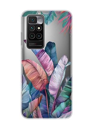 Прозрачный чехол на xiaomi redmi 10/10 (2022) :: тропики (принт 372)