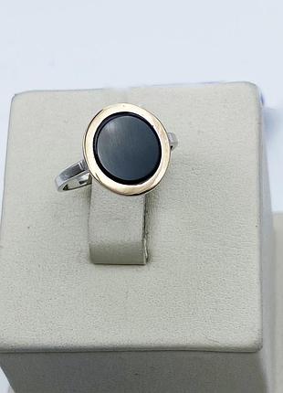 Кольцо серебряное с ониксом 17 2,22 г