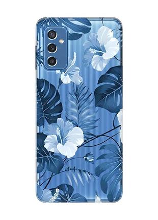 Прозрачный чехол на samsung galaxy m52 :: тропики (принт 373)