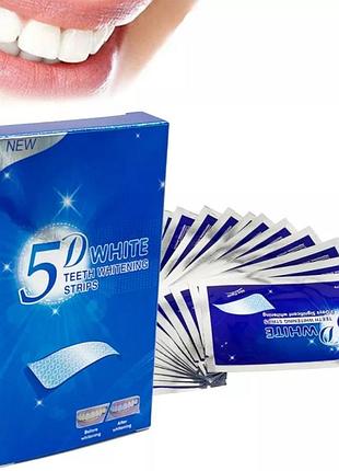 28 полосок 14 пакетов 5d whitestrips, classic vivid, комплект для отбеливания зубов