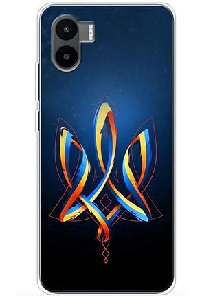 Чехол силиконовый с картинкой на xiaomi redmi a2 (патриотический, герб украины)