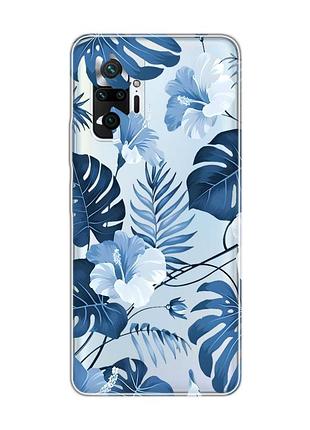 Прозрачный чехол для xiaomi redmi note 10 pro / 10 pro max :: тропики (принт 373)