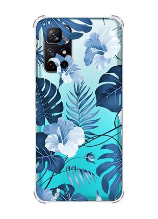 Чохол з потовщеними кутами на xiaomi redmi note 11 4g :: тропіки (принт 373)