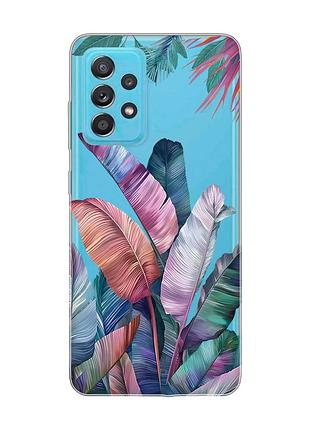 Прозрачный чехол на samsung galaxy a52 :: тропики (принт 372)