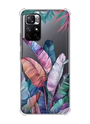 Чехол с утолщёнными углами для xiaomi redmi note 11 5g :: тропики (принт 372)