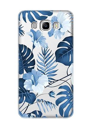 Прозрачный чехол на samsung galaxy j7(2016) j710 :: тропики (принт 373)