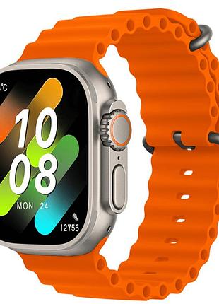 Умные смарт часы hk9 ultra2 max amoled (gen.4) watch apple 49мм электронные с магнитной зарядкой и микрофоном