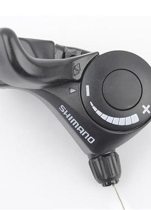 Манетка shimano tourney sl-tx30 левая, 3скор, без индекса, черный (02171)