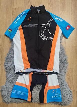 Велокостюм, велокомплект, трико, велокерси gostar size m/l
